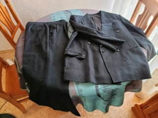 Traje de invierno gris para hombre