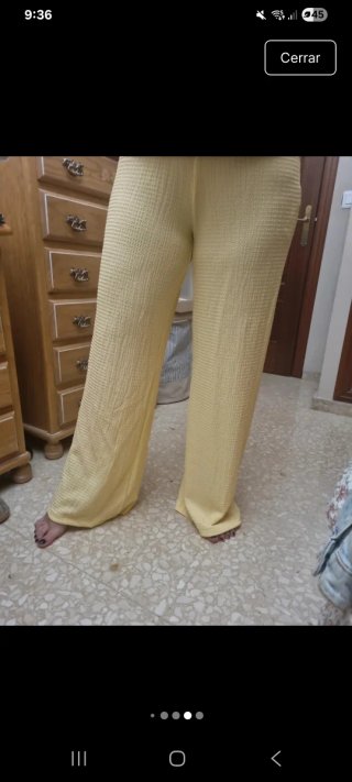 Pantalón fluido amarillo