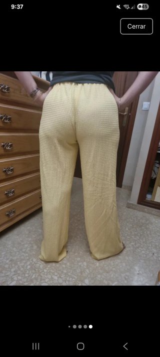 Pantalón fluido amarillo