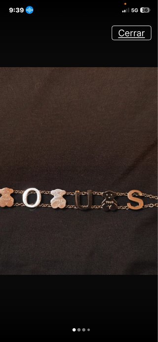 Pulsera Tous Oso y Letras Oro/Plata