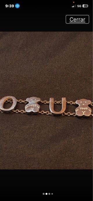 Pulsera Tous Oso y Letras Oro/Plata