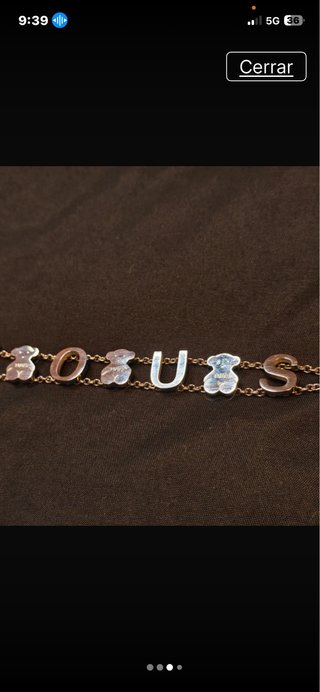 Pulsera Tous Oso y Letras Oro/Plata