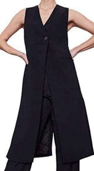Chaleco largo Zara negro