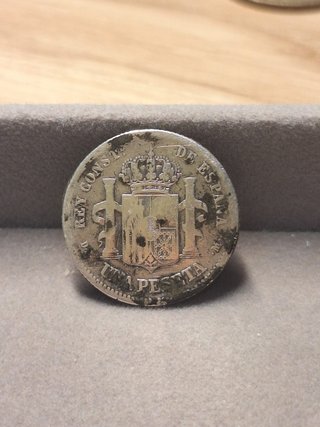 Moneda 1 Peseta 1876 Alfonso XII Plata
