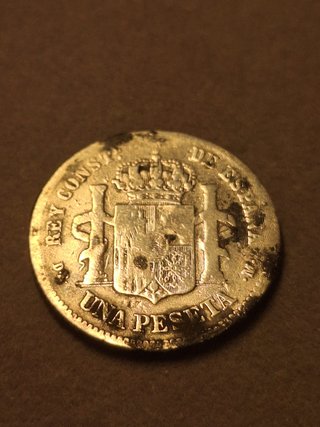 Moneda 1 Peseta 1876 Alfonso XII Plata