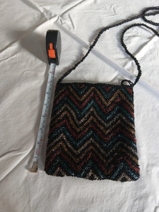 Bolso fiesta pedrería zigzag