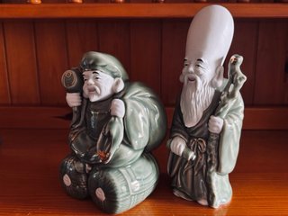 Figuras cerámica japonesas (2 unidades)