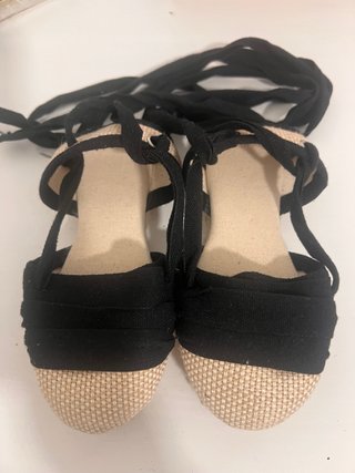Espardeñas Fallero Niño Beige y Negro. Talla 23