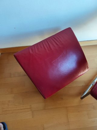 Diván Vintage Piel Roja