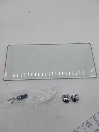 SAYAYO Estanteria Baño Pared Estante Ducha Cristal 30cm con Estante Vidrio Rectangular Transparente