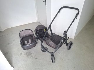 Carrito de bebé Asalvo Two+2 con cuco. De 0 a 24 m