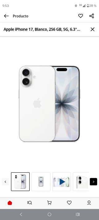 iPhone 17 Blanco 256GB 5G