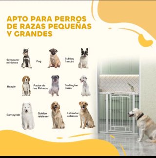 Barrera para mascotas blanca