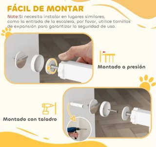 Barrera para mascotas blanca