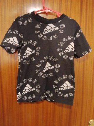 Camiseta Adidas Niño Gris Paris