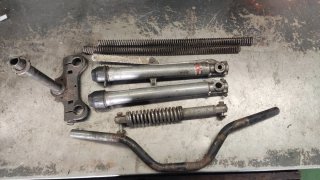Horquillas y amortiguador moto usados