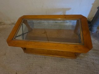 Mesa de centro madera y cristal