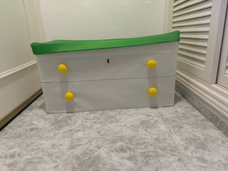 Baúl de Juguetes Blanco y Verde