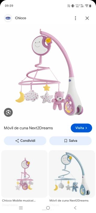 Móvil cuna musical clásico rosa