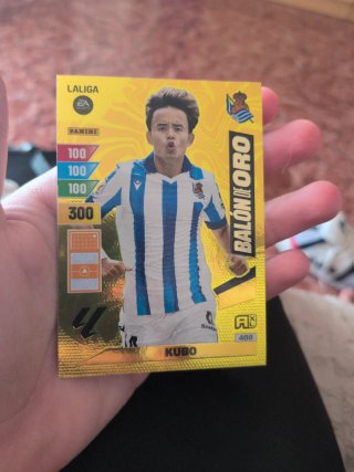 Carta Kubo Balón de Oro LaLiga Panini