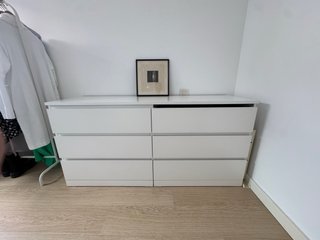 Cómoda Malm Ikea 6 cajones blanca