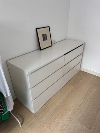 Cómoda Malm Ikea 6 cajones blanca