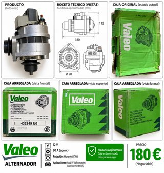 Alternador Valeo 432849 U0 Audi Volkswagen