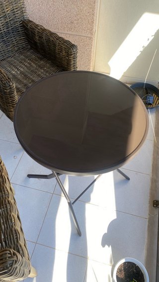 Juego Balcón Mesa y 2 Sillas Mimbre