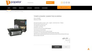Toner Lexmark 12A6835 T520 Preto