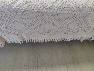 Colcha de ganchillo artesanal hecha a mano