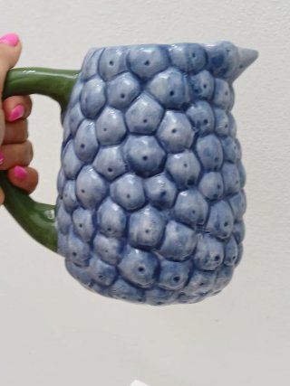 Caraffa vintage in ceramica blu