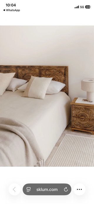 Cabecero de madera sklum para cama de 150cm