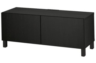 Mueble TV BESTA Ikea Madera negro - marrón