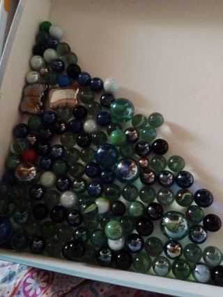 Lote de canicas de cristal