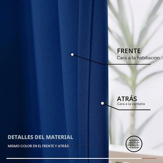Cortinas Deconovo Azul Real