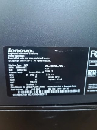 PC Desktop Lenovo i7 Casa Ufficio Gaming Leggero