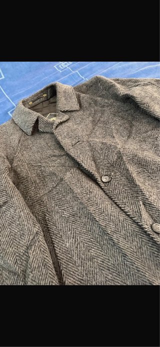 Cappotto Uomo Lana Spigato Tweed Vintage Owen