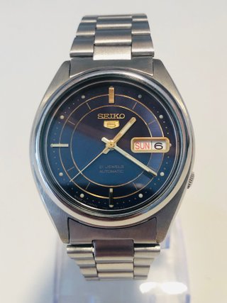 Reloj Seiko 5 Automático Azul 21 Joyas