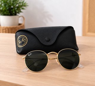 Ray-Ban gafas de sol redondas doradas – clásicas –