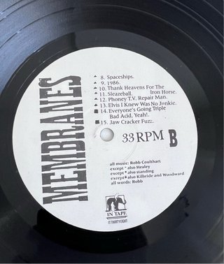 Vinilo Membrances - Songs of Love and Fury