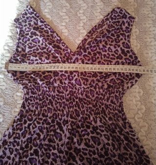 Vestido estampado animal print morado