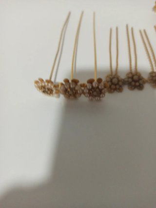 Aderezo Fallera Horquillas Dorado Antiguo