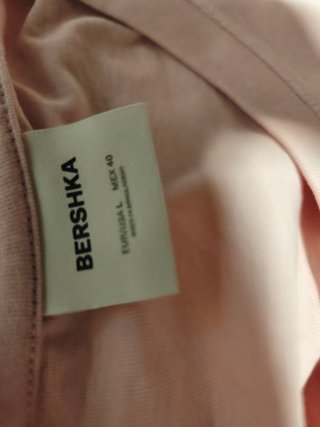 Camiseta Básica Rosa Bershka Talla L