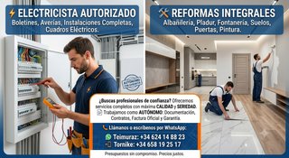 ​⚡ ELECTRICISTA AUTORIZADO Y REFORMAS INTEGRALES
