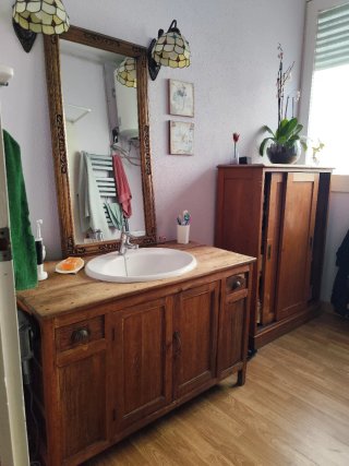 Conjunto Muebles Baño estilo Colonial Rústico