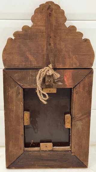 ANTIGUO ESPEJO LATÓN REPUJADO PAÍSES BAJOS