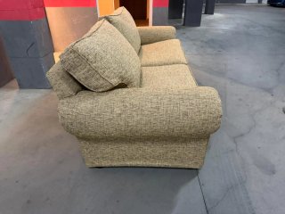 Sofá de tela 2.5 plazas marrón/beige