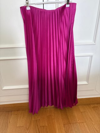 Falda Zara tablas fucsia