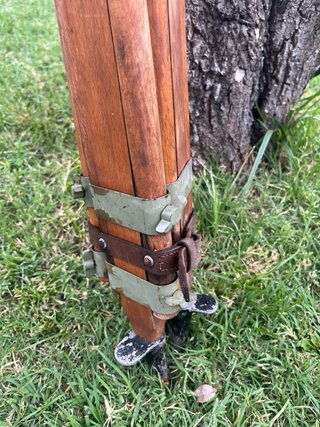 Trípode Antiguo Madera y Metal Topografía