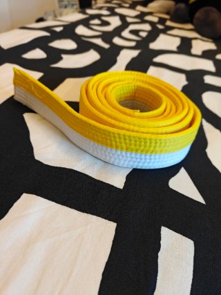 Cinturón Taekwondo Blanco/Amarillo